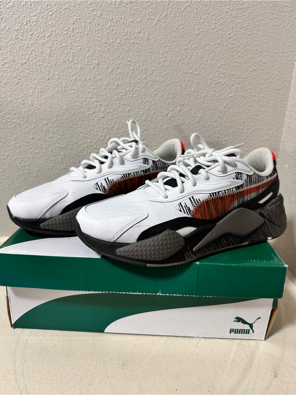 Puma RS-X3 Render White Cherry Tomato Men’s Size 10 US